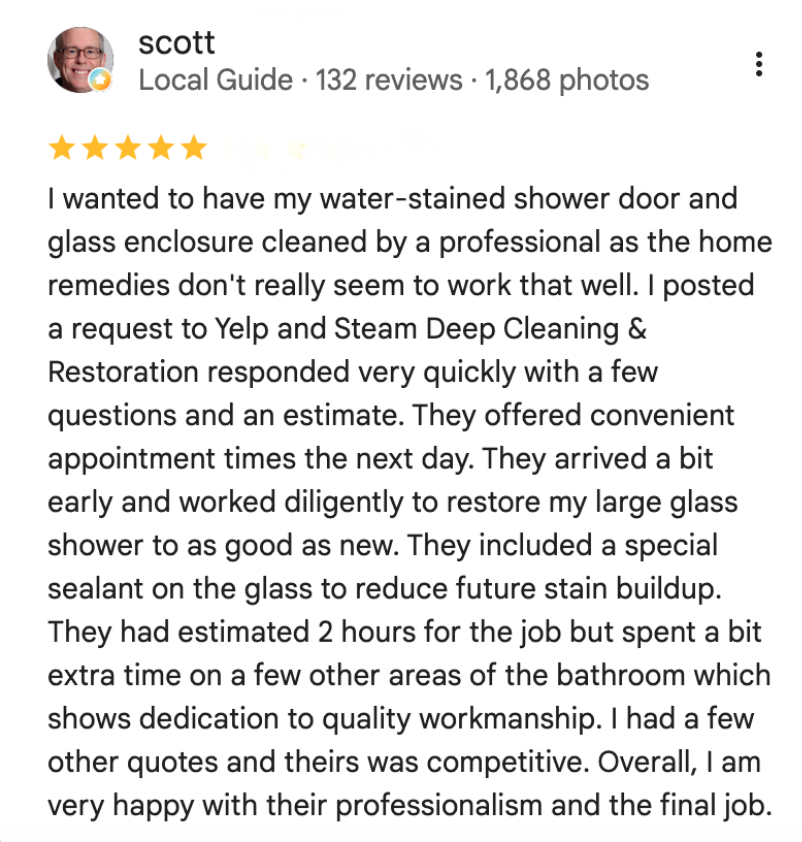 Five-star review from Scott