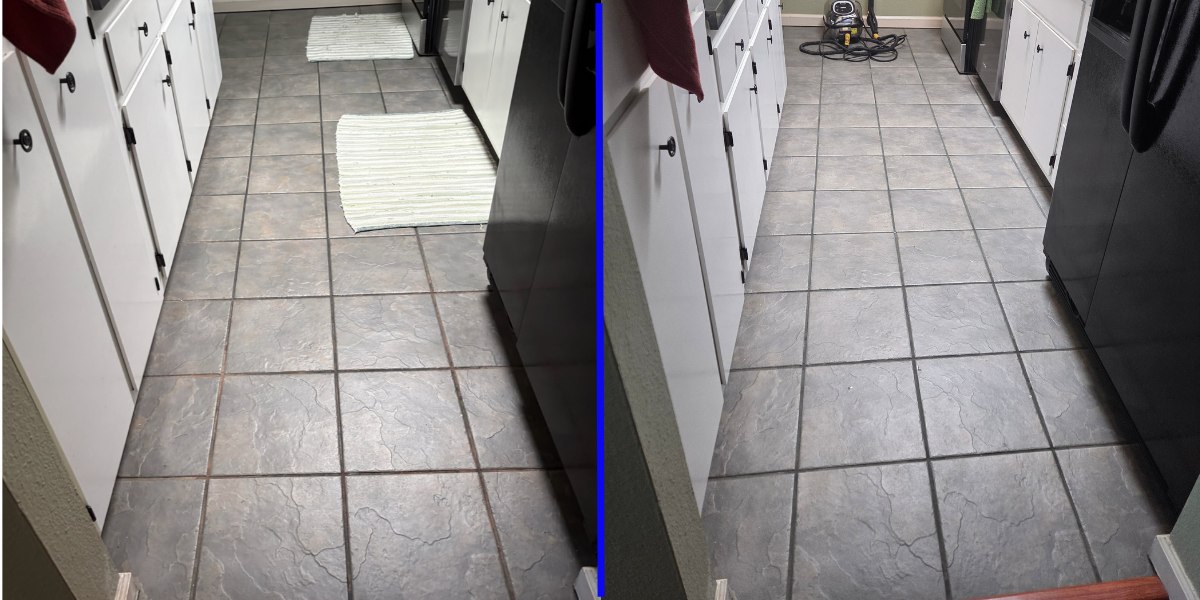 Tile & Grout Cleaning before and after